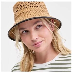 New on 34th crochet bucket hat black & tan